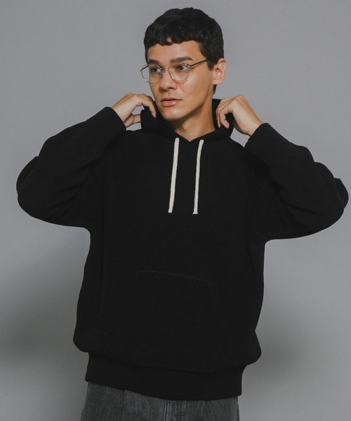 URBAN RESEARCH Sonny Label（アーバンリサーチサニーレーベル）の「フリースライクモールニットパーカー（パーカー・メンズ・ブラック/グレー系その他/オレンジ・MEDIUM/LARGE）」の22枚目の写真