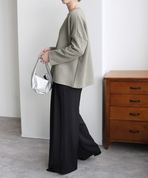 reca(レカ)の「キルティングプルオーバー(スウェット・レディース・アイボリー/ブラック/カーキ・FREE)」の19枚目の写真