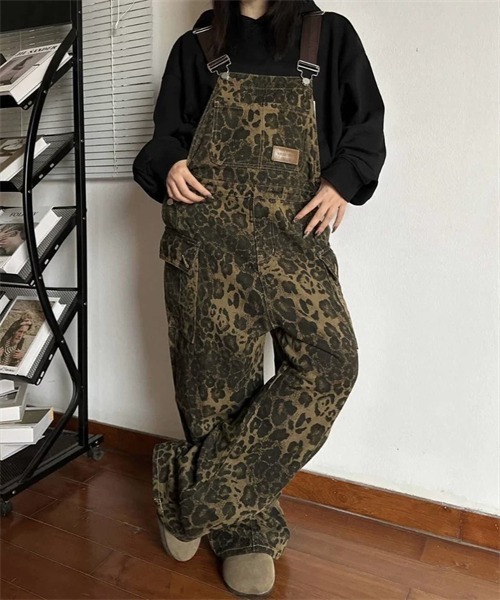 ウィムガゼット　デニムサロペット (ヒョウ柄パッチ) Whim Gazette｜DENIM ALL IN ONE2 | Rakuten Fashion(楽天