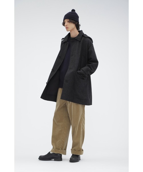 ジャケット・アウター MHL BASIC WOOL MELTON COAT (KHAKI) セール】BASIC WOOL MELTON（ダウンジャケット/コート）｜MHL