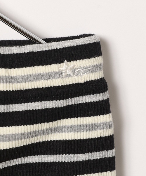 BAYFLOW（ベイフロー）の「★プチプラ￥1790[シーズンレス♪]ボーダーリブレギンス(KIDS)（レギンス/スパッツ・キッズ・ブラック/ネイビー/グレー/ピンク/パープル・130cm/150cm/110cm/140cm/120cm）」の8枚目の写真