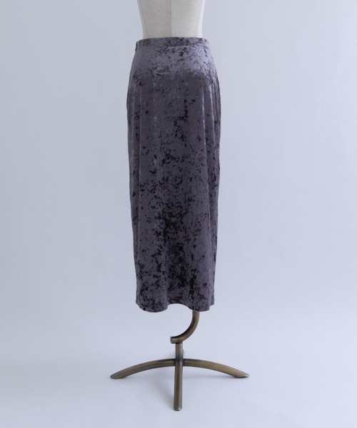 EN NEUME(エンノイム)の「Velour I-Line Skirt(スカート・レディース・パープル/ブラック・FREE)」の19枚目の写真