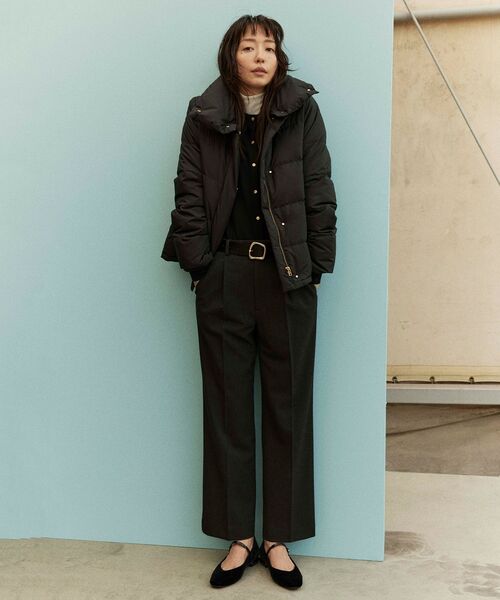 OPAQUE.CLIP（オペークドットクリップ）の「◆《S-LLsize》裏起毛ストレッチフレアパンツ【吸湿発熱/洗濯機洗い可】（その他パンツ・レディース・チャコールグレー/ダークブラウン/グレー系1・36/38/40/42）」の4枚目の写真