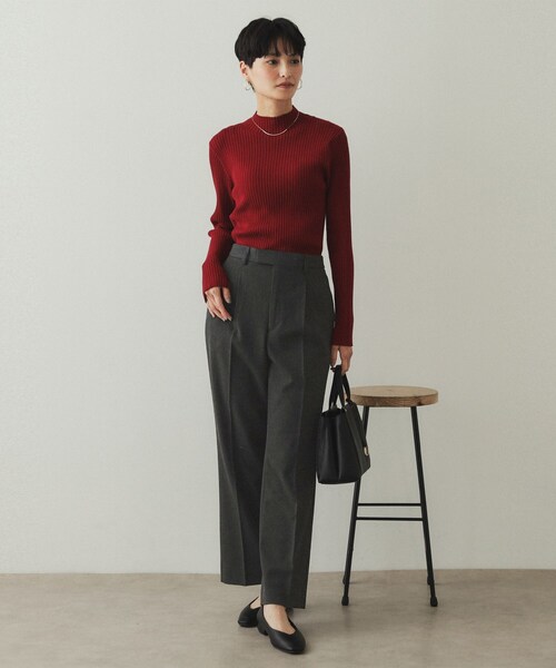 OPAQUE.CLIP（オペークドットクリップ）の「◆《S-LLsize》裏起毛ストレッチフレアパンツ【吸湿発熱/洗濯機洗い可】（その他パンツ・レディース・チャコールグレー/ダークブラウン/グレー系1・36/38/40/42）」の6枚目の写真