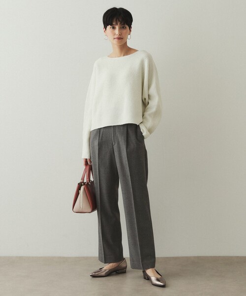 OPAQUE.CLIP（オペークドットクリップ）の「◆《S-LLsize》裏起毛ストレッチフレアパンツ【吸湿発熱/洗濯機洗い可】（その他パンツ・レディース・チャコールグレー/ダークブラウン/グレー系1・36/38/40/42）」の14枚目の写真