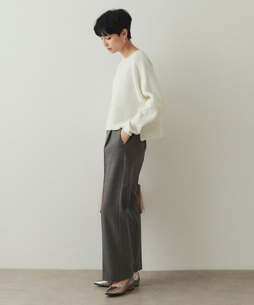 OPAQUE.CLIP（オペークドットクリップ）の「◆《S-LLsize》裏起毛ストレッチフレアパンツ【吸湿発熱/洗濯機洗い可】（その他パンツ・レディース・チャコールグレー/ダークブラウン/グレー系1・36/38/40/42）」の15枚目の写真