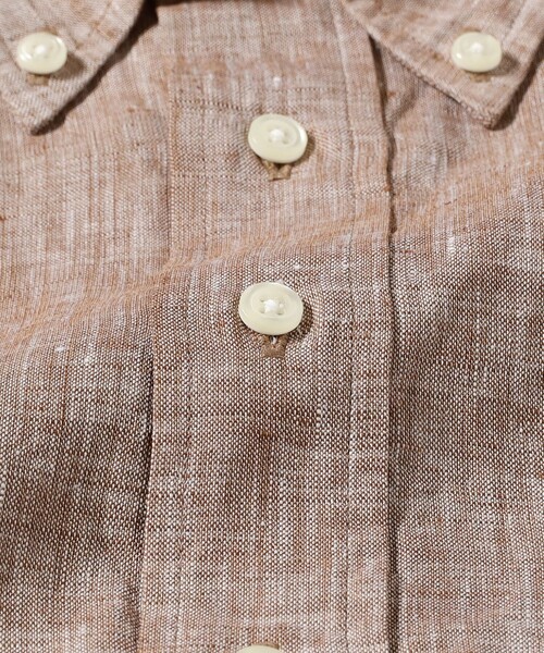 BEAMS F(ビームスエフ)の「【別注】Brooks Brothers / リネン ソリッド ショートスリーブ プルオーバー ボタンダウン シャツ(シャツ/ブラウス・メンズ・ベージュ/ブラック系その他4/ホワイト/ブラウン系その他5/ネイビー・SMALL/LARGE/MEDIUM)」の14枚目の写真