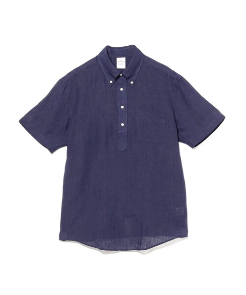 BEAMS F(ビームスエフ)の「【別注】Brooks Brothers / リネン ソリッド ショートスリーブ プルオーバー ボタンダウン シャツ(シャツ/ブラウス・メンズ・ベージュ/ブラック系その他4/ホワイト/ブラウン系その他5/ネイビー・SMALL/LARGE/MEDIUM)」の21枚目の写真