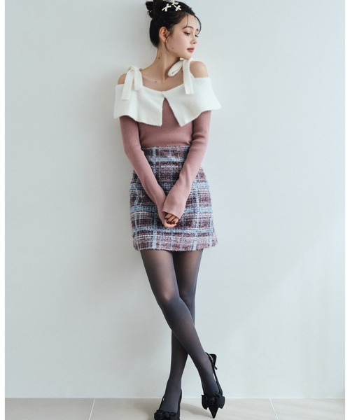 REDYAZEL（レディアゼル）の「ファンシーチェックミニスカート（スカート・レディース・ブラック/ベージュ/ボルドー・SMALL/MEDIUM）」の22枚目の写真