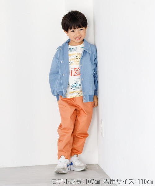 MAKE YOUR DAY（メイクユアデイ）の「レトロステッカー総柄長袖Tシャツ■80～140cm（Tシャツ/カットソー・キッズ・ベージュ/オフホワイト・80/90/100/110/120/130/140）」の5枚目の写真