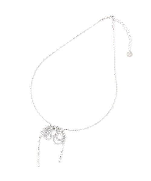 niko and...（ニコアンド）の「ボールチェーンリボンネックレス（ネックレス・レディース・イエロー/グレー・0）」の3枚目の写真