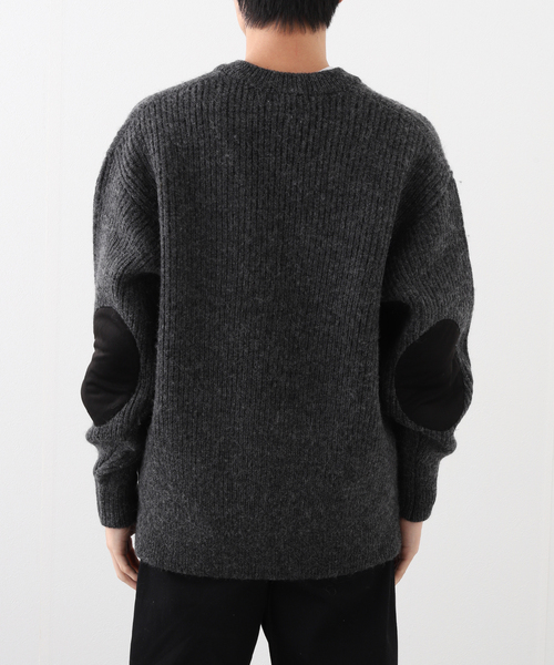 JOURNAL STANDARD（ジャーナルスタンダード）の「LUCEBER / ルースバー Vネックエルボーパッチセーター（ニット/セーター・メンズ・ブラック/ブラウン系その他/ライトブルー・MEDIUM/LARGE）」の14枚目の写真