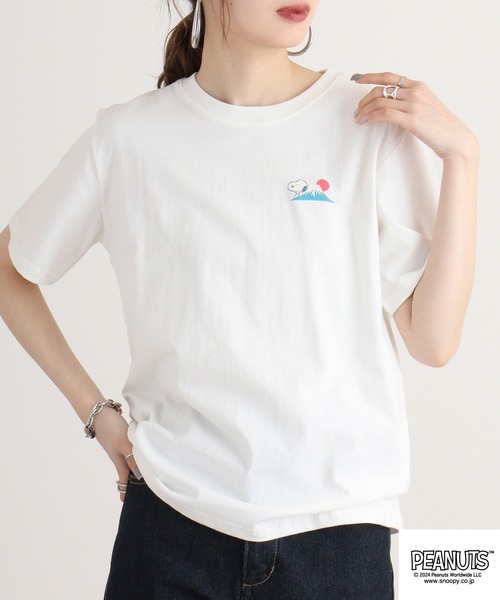 PEANUTS（ピーナッツ）の「PEANUTS 日本柄Tシャツ（Tシャツ/カットソー・メンズ・ブラック/ブルーグレー/オフホワイト・M/L/LL）」の21枚目の写真