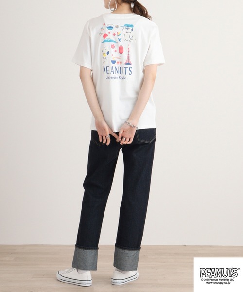 PEANUTS（ピーナッツ）の「PEANUTS 日本柄Tシャツ（Tシャツ/カットソー・メンズ・ブラック/ブルーグレー/オフホワイト・M/L/LL）」の5枚目の写真