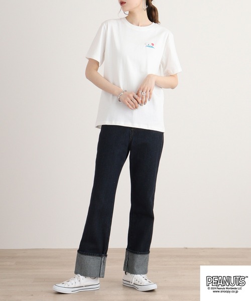PEANUTS（ピーナッツ）の「PEANUTS 日本柄Tシャツ（Tシャツ/カットソー・メンズ・ブラック/ブルーグレー/オフホワイト・M/L/LL）」の6枚目の写真