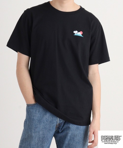 PEANUTS（ピーナッツ）の「PEANUTS 日本柄Tシャツ（Tシャツ/カットソー・メンズ・ブラック/ブルーグレー/オフホワイト・M/L/LL）」の7枚目の写真