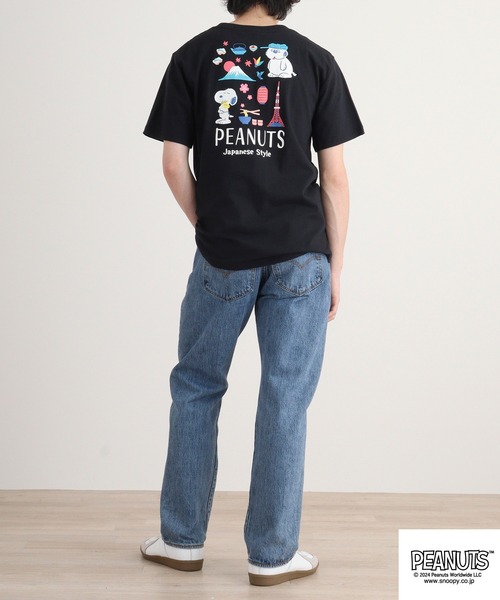 PEANUTS（ピーナッツ）の「PEANUTS 日本柄Tシャツ（Tシャツ/カットソー・メンズ・ブラック/ブルーグレー/オフホワイト・M/L/LL）」の11枚目の写真