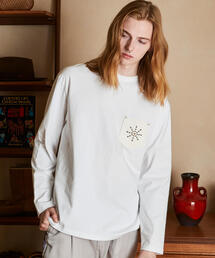 Schott/ショット/DEER STUDS LS T-SHIRT BURST/ディアスタッズ ポケット ロンT バースト