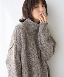 RIVE DROITE | 予約【暖かな素材感/リバイバル】MIXヤーンタートルニット(ニット/セーター)