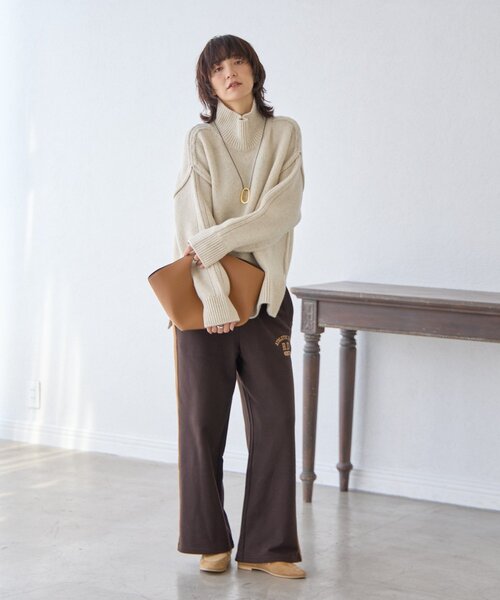 あんこ様【リヴドロワ】暖かな素材 MIXヤーン タートルニット 予約【暖かな素材感/リバイバル】MIXヤーンタートルニット