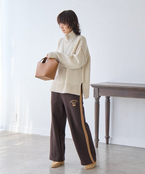 あんこ様【リヴドロワ】暖かな素材 MIXヤーン タートルニット 暖かな