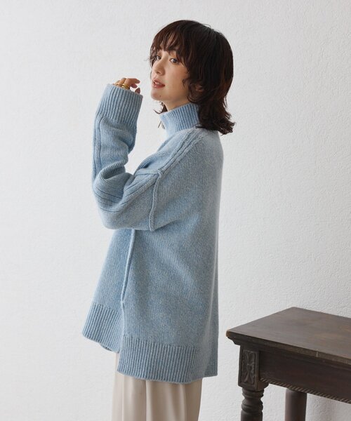 暖かな素材感/リバイバル】MIXヤーンタートルニット（ニット/セーター