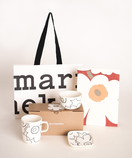 【ホリデーラッピング】Piirto Unikko / mug 25dl＆ plate 10x10cm＆ bowl 25dl《ZOZO限定》