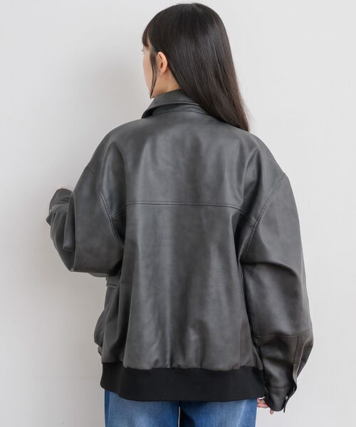 RETRO GIRL（レトロガール）の「Fレザーブルゾン（ブルゾン・レディース・ブラック/チャコールグレー/ブラウン・FREE）」の20枚目の写真