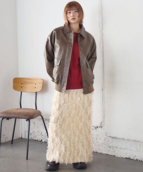 RETRO GIRL（レトロガール）の「Fレザーブルゾン（ブルゾン・レディース・ブラック/チャコールグレー/ブラウン・FREE）」の22枚目の写真