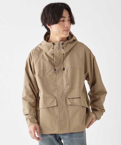 KRIFF MAYER（クリフメイヤー）の「花粉ドロップフードジャケット（マウンテンパーカー・メンズ・ブラック/ベージュ/グレー/カラフル/グリーン・LARGE/X-LARGE/MEDIUM）」の4枚目の写真