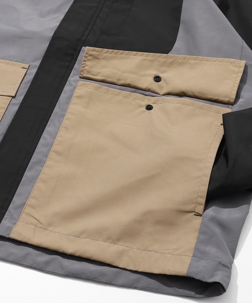 KRIFF MAYER（クリフメイヤー）の「花粉ドロップフードジャケット（マウンテンパーカー・メンズ・ブラック/ベージュ/グレー/カラフル/グリーン・LARGE/X-LARGE/MEDIUM）」の15枚目の写真