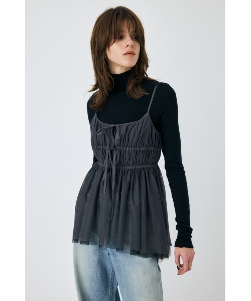 MOUSSY（マウジー）の「TULLE RIBBON キャミソール（キャミソール