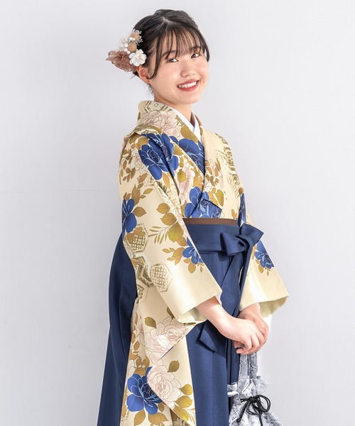 SOUBIEN(ソウビエン)の「floroハイジュニア袴4点セット(着物・襦袢・下帯・袴)(着物・キッズ・ホワイト系その他/ブルー系1/ブルー系3/ベージュ系1/ベージュ系2/レッド系/イエロー系/ブルー系2/ブルー系/ベージュ系/ブラウン系/ピンク系1/ブラック系/ピンク系・SS/S/M/L/LL)」の11枚目の写真