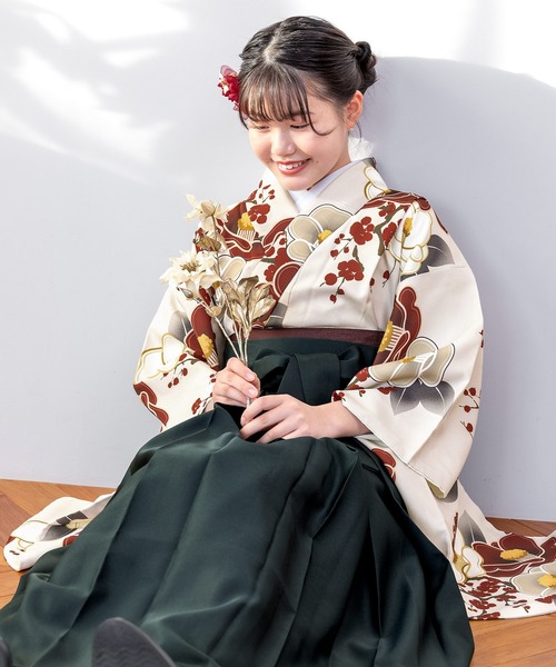 SOUBIEN(ソウビエン)の「floroハイジュニア袴4点セット(着物・襦袢・下帯・袴)(着物・キッズ・ホワイト系その他/ブルー系1/ブルー系3/ベージュ系1/ベージュ系2/レッド系/イエロー系/ブルー系2/ブルー系/ベージュ系/ブラウン系/ピンク系1/ブラック系/ピンク系・SS/S/M/L/LL)」の14枚目の写真