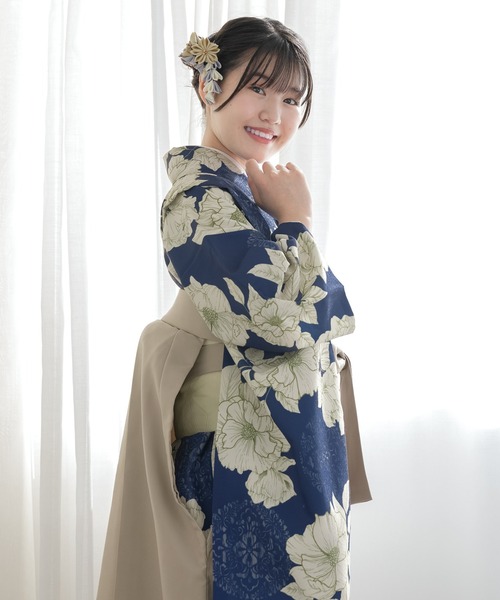 SOUBIEN(ソウビエン)の「floroハイジュニア袴4点セット(着物・襦袢・下帯・袴)(着物・キッズ・ホワイト系その他/ブルー系1/ブルー系3/ベージュ系1/ベージュ系2/レッド系/イエロー系/ブルー系2/ブルー系/ベージュ系/ブラウン系/ピンク系1/ブラック系/ピンク系・SS/S/M/L/LL)」の16枚目の写真