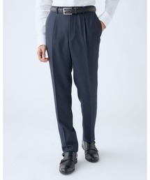 【セットアップ対応】【RBC】【秋冬】ウールブレンド/1タックテーパードパンツ/バーズアイ/ウエストムーブ/※裾上げ必要