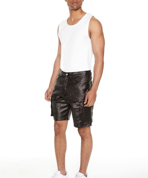 FOREVER 21（フォーエバー トゥエンティーワン）の「デニムハーフショートパンツ（デニムパンツ・メンズ・ブラック・32inch/34inch）」の5枚目の写真