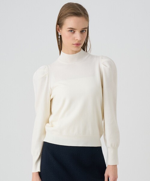 ANAYI（アナイ）の「スプリングメリノハイネックプルオーバー（ニット/セーター・レディース・ブラック/オフホワイト・36/38）」の6枚目の写真