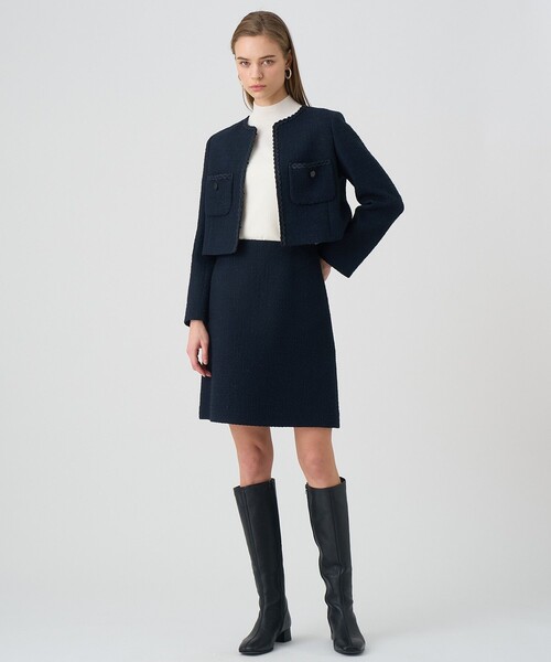 ANAYI（アナイ）の「スプリングメリノハイネックプルオーバー（ニット/セーター・レディース・ブラック/オフホワイト・36/38）」の9枚目の写真