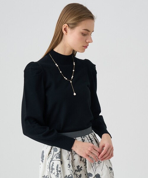 ANAYI（アナイ）の「スプリングメリノハイネックプルオーバー（ニット/セーター・レディース・ブラック/オフホワイト・36/38）」の10枚目の写真