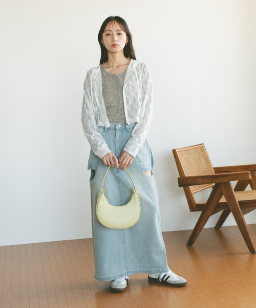 VANNIE U（ヴァニーユー）の「シアーレースフーディー/ジップパーカー（パーカー・レディース・アイボリー/ブラック・FREE）」の20枚目の写真