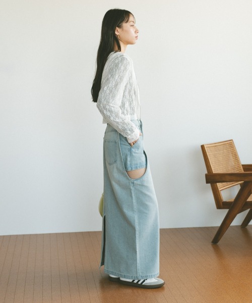 VANNIE U（ヴァニーユー）の「シアーレースフーディー/ジップパーカー（パーカー・レディース・アイボリー/ブラック・FREE）」の21枚目の写真