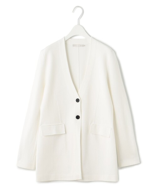【洗える】シンセティックミラノリブ ニットジャケット　今季　未使用 ICB(アイシービー)の【洗える】シンセティックミラノリブ ニット
