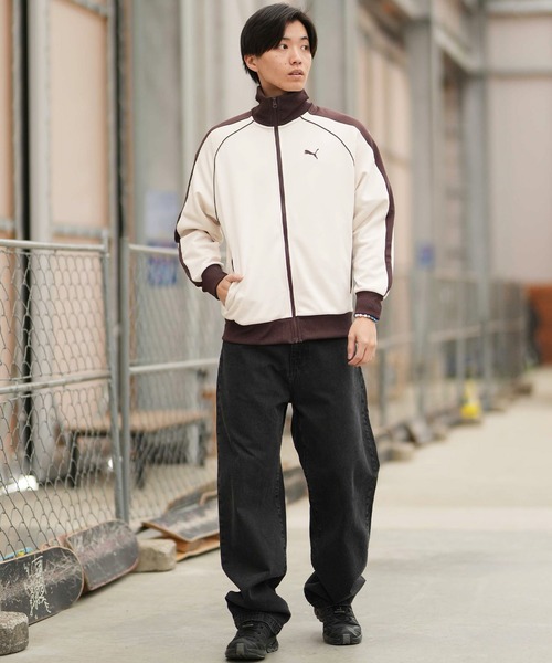PUMA(プーマ)の「PUMA/プーマ トラックジャケット T7ライン セットアップ対応 ユニセックス 631209(ジャージ・メンズ・ブラック/ネイビー/アイボリー・XL/S/M/L)」の14枚目の写真