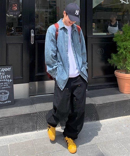 NOWLE（ノウル）の「【NOWLE】ワイドシルエット リベット ワークパンツ（チノパンツ・メンズ・ダークブラウン/ブラック・X-LARGE/MEDIUM/LARGE/SMALL）」の4枚目の写真