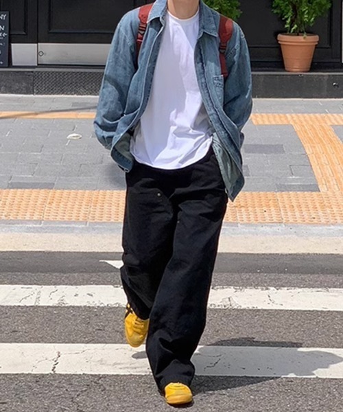 NOWLE（ノウル）の「【NOWLE】ワイドシルエット リベット ワークパンツ（チノパンツ・メンズ・ダークブラウン/ブラック・X-LARGE/MEDIUM/LARGE/SMALL）」の10枚目の写真