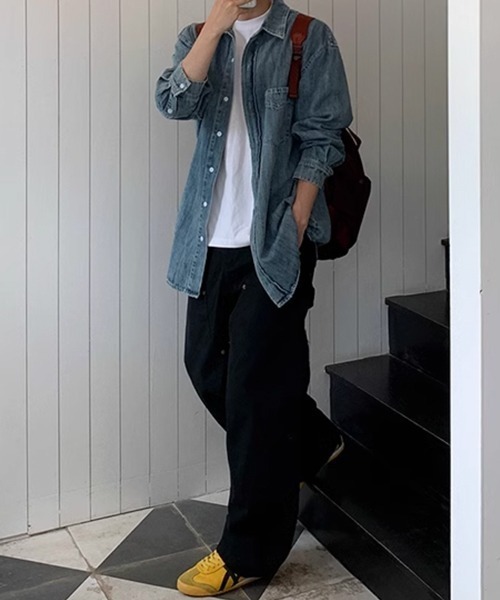 NOWLE（ノウル）の「【NOWLE】ワイドシルエット リベット ワークパンツ（チノパンツ・メンズ・ダークブラウン/ブラック・X-LARGE/MEDIUM/LARGE/SMALL）」の13枚目の写真