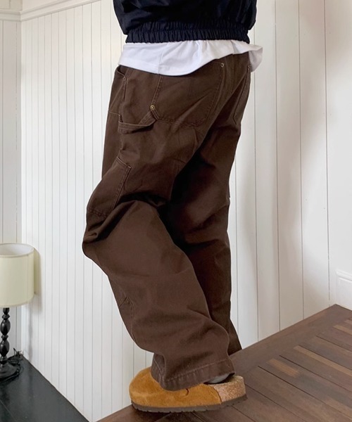 NOWLE（ノウル）の「【NOWLE】ワイドシルエット リベット ワークパンツ（チノパンツ・メンズ・ダークブラウン/ブラック・X-LARGE/MEDIUM/LARGE/SMALL）」の18枚目の写真