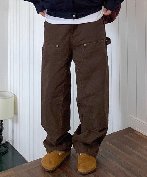 NOWLE（ノウル）の「【NOWLE】ワイドシルエット リベット ワークパンツ（チノパンツ・メンズ・ダークブラウン/ブラック・X-LARGE/MEDIUM/LARGE/SMALL）」の20枚目の写真