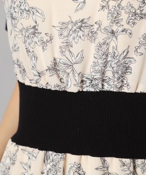 DRESSTERIOR（ドレステリア）の「【大人百花春号掲載 モデル美香さん着用】シアーフラワープリントハーフスリーブワンピース（ワンピース・レディース・ベージュ系その他3/ブラック系・36/34/38）」の18枚目の写真